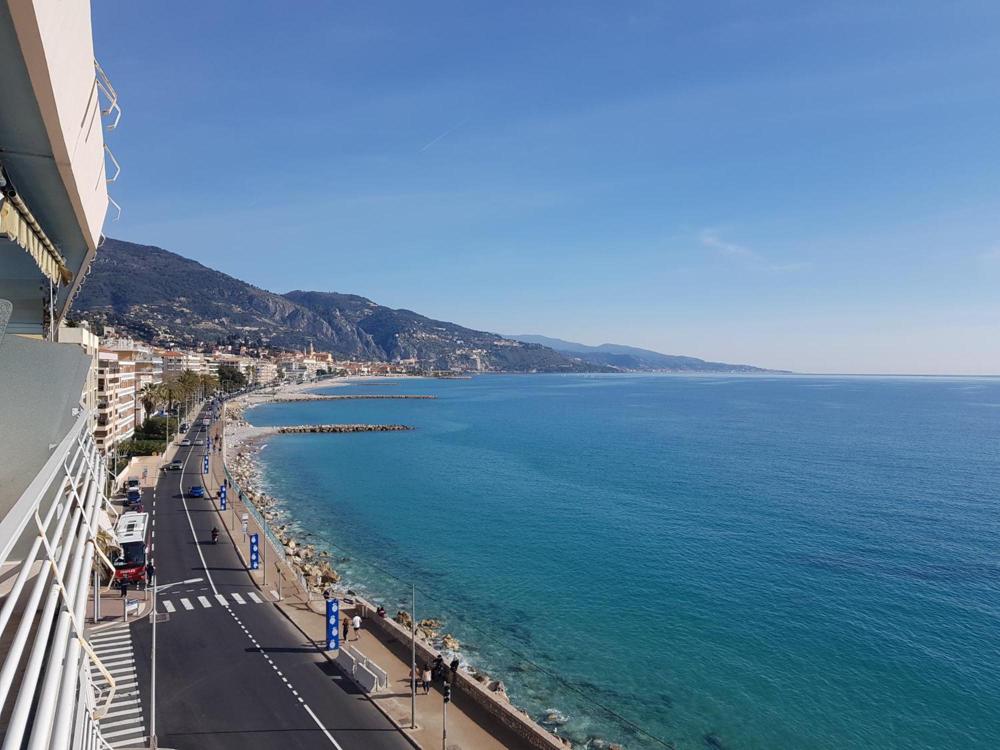 Menton Front Bord De Mer Cote D'Azur Florentina Sea View French Riviera Proche Monaco Montecarlo Superb Studio Exterior foto